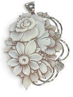 Pendant Mandile 1922 Woman Cammei  in Silver Conchiglia 2KK55697.4